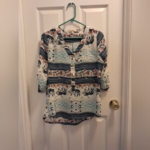 Women's blouse.‎ Medium. Like new boho bohemian elephants wishful park